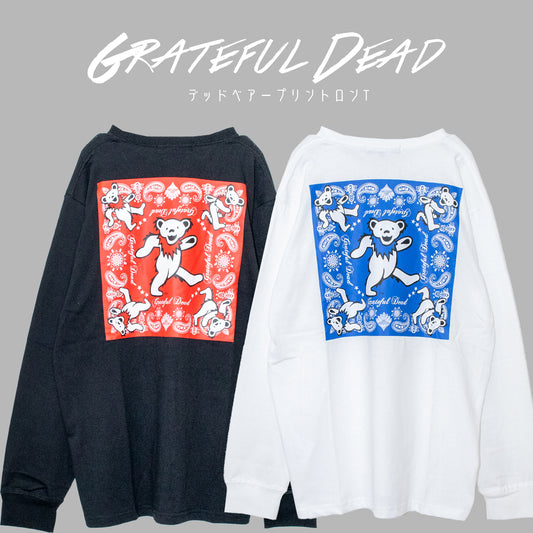 Grateful Dead Bandana Dead Bear L/S T-shirt - YOUAREMYPOISON