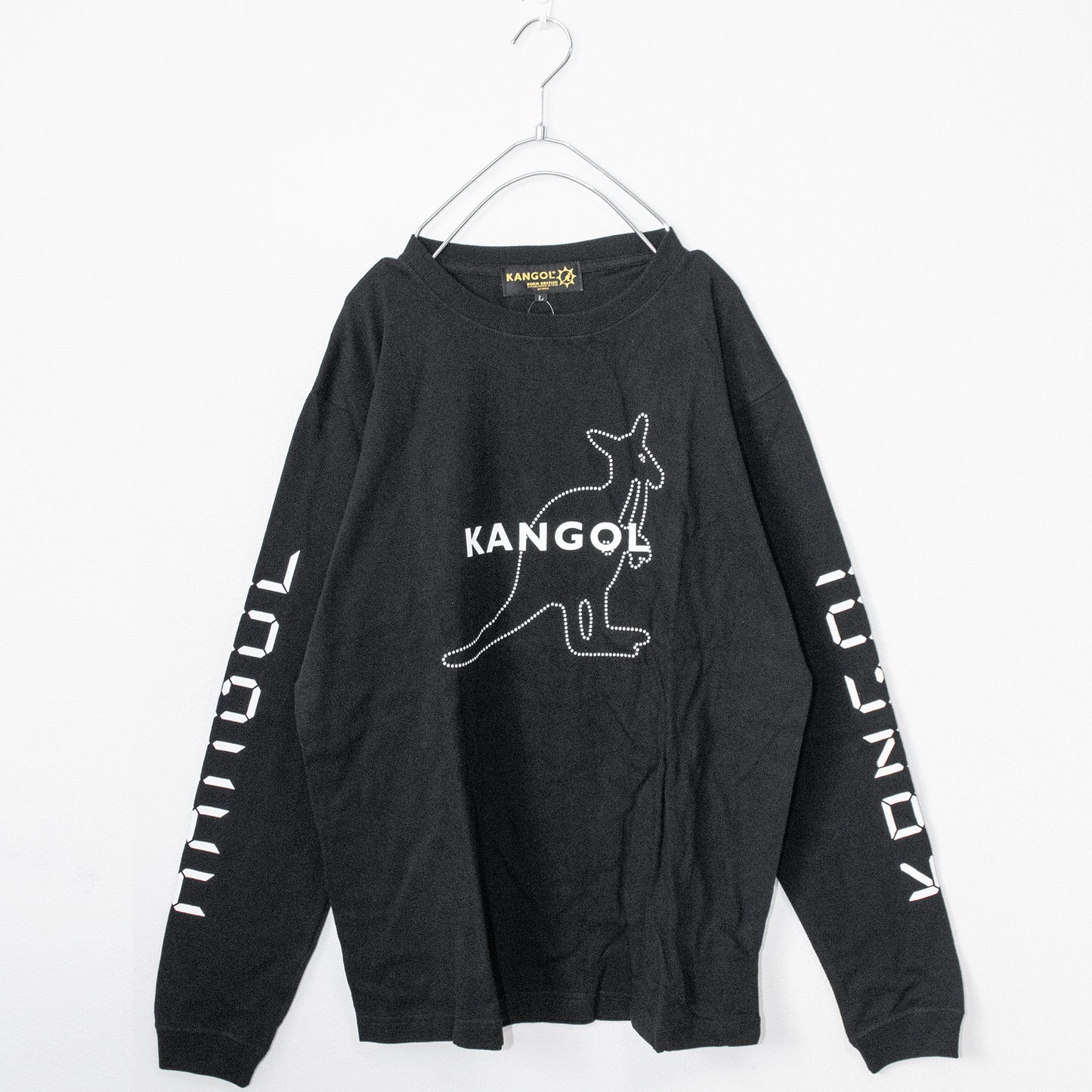 KANGOL Digital Logo L/S T-shirt Black - YOUAREMYPOISON