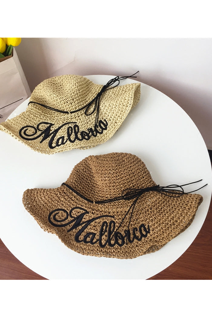 Logo Embroidery Straw Hat - YOUAREMYPOISON