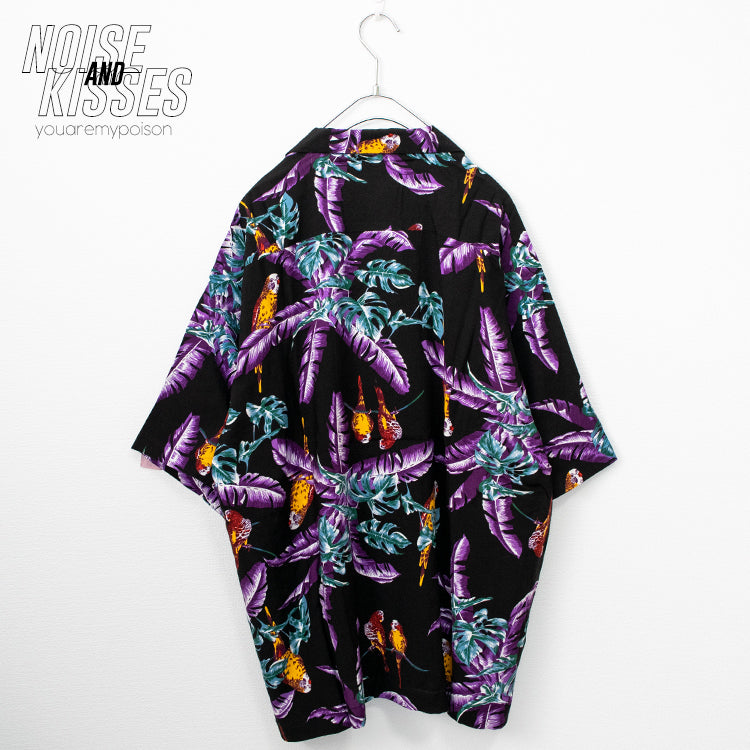 Open Collar Aloha Shirt (Purple) - YOUAREMYPOISON