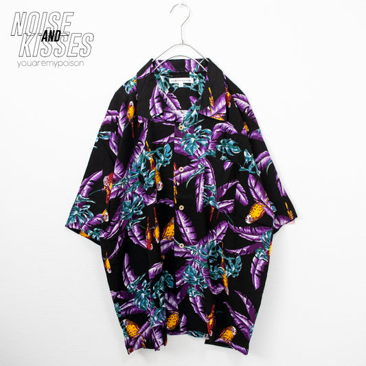 Open Collar Aloha Shirt (Purple) - YOUAREMYPOISON