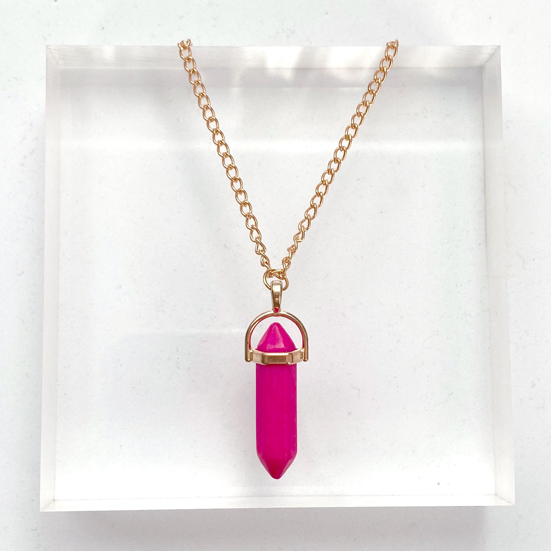 Pink Stone Necklace - YOUAREMYPOISON