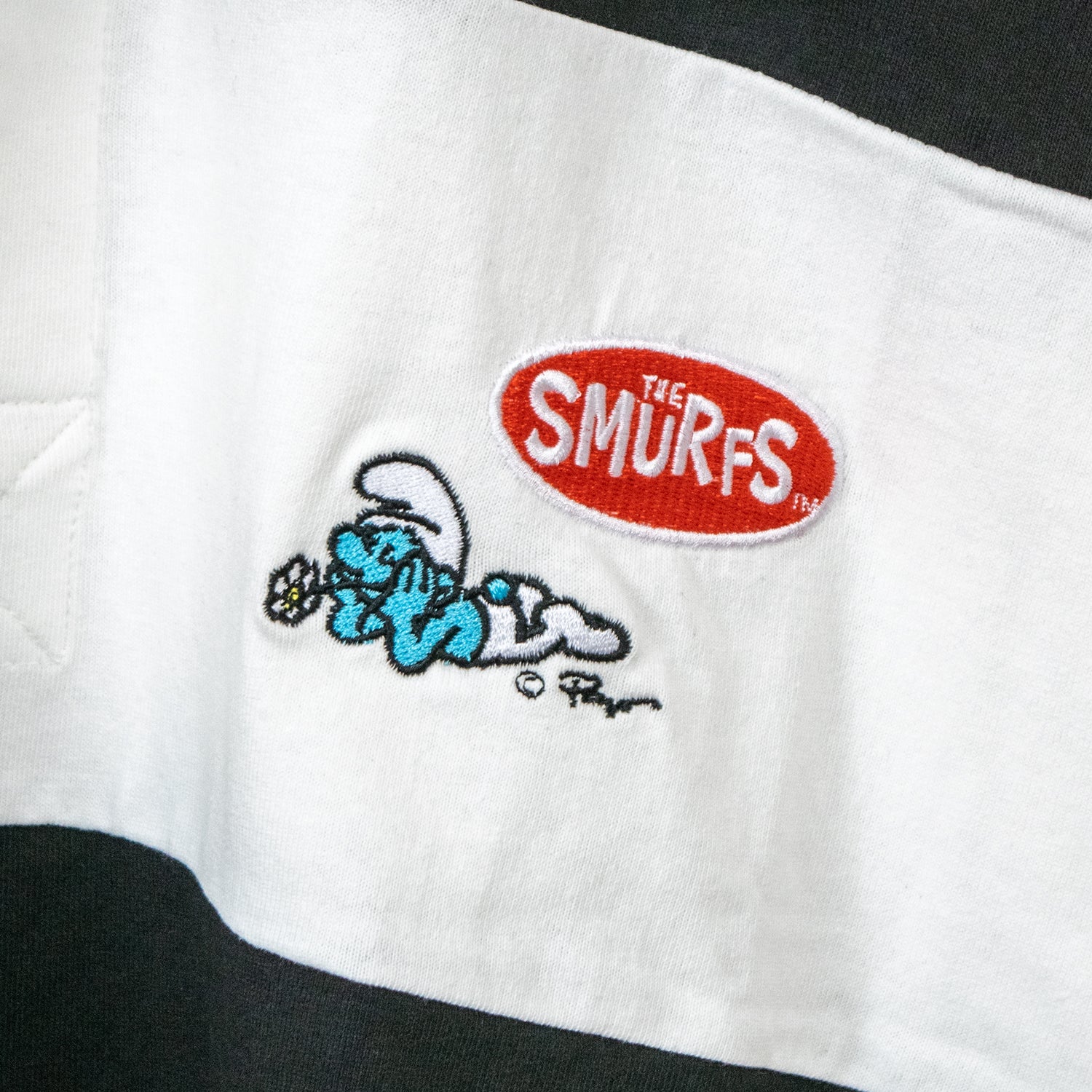 THE SMURFS Wide Border Rugger S/S Shirt - YOUAREMYPOISON