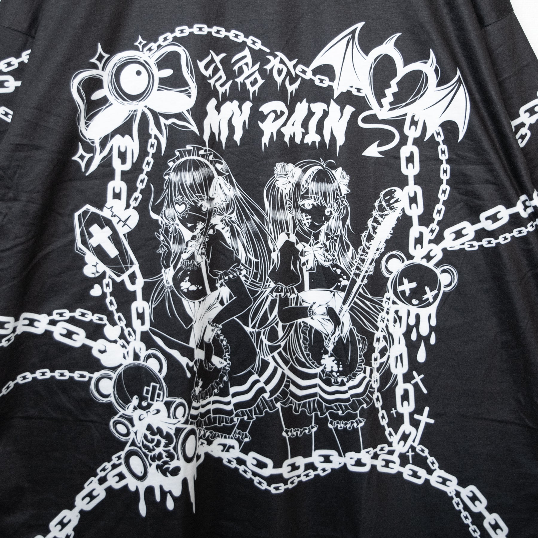 SUNCITY DOLL x ACDC RAG Sweet My Pain Huge T-shirt - YOUAREMYPOISON