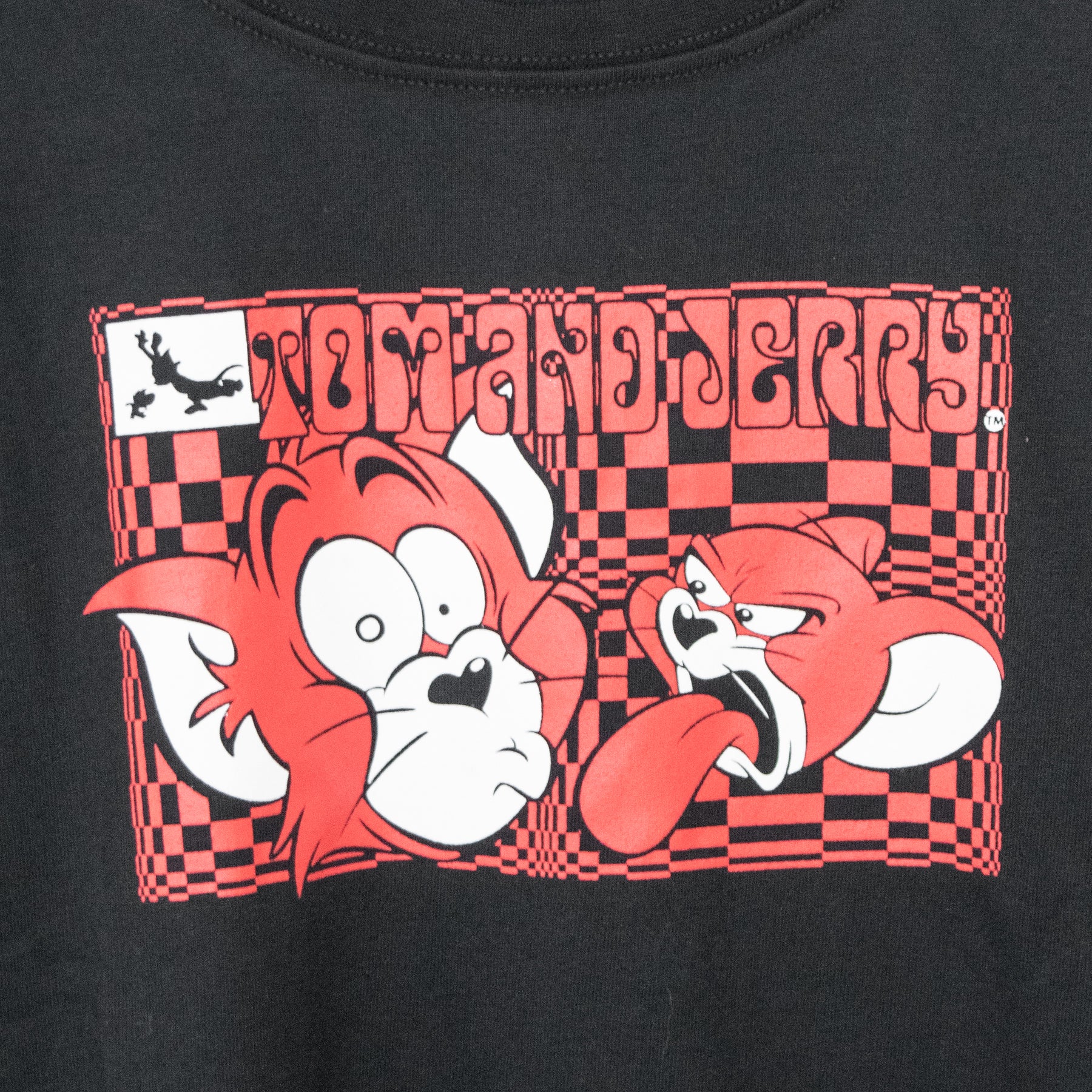 TOM & JERRY Checker S/S T-shirt Black - YOUAREMYPOISON