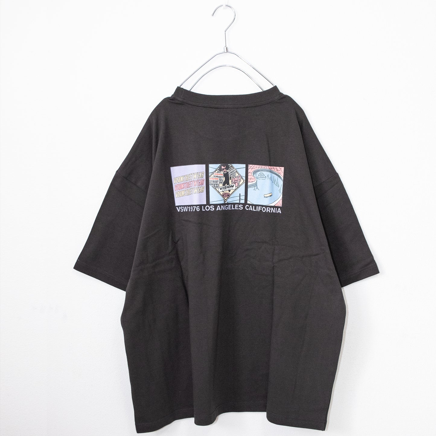 VISION STREET WEAR 3 Type Illustration Oversized T-shirt (2 color) - YOUAREMYPOISON
