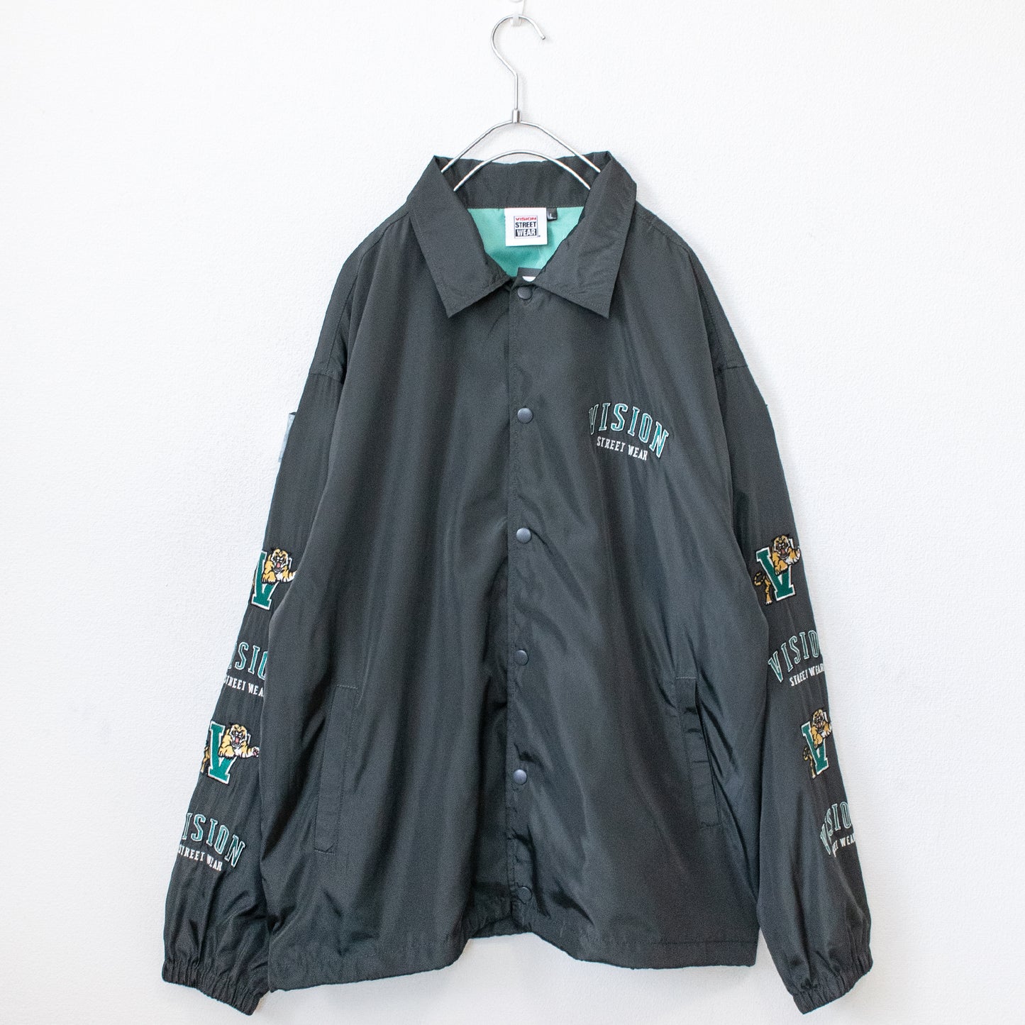 VISION STREET WEAR Embroidery Sleeve Coach Jacket - YOUAREMYPOISON