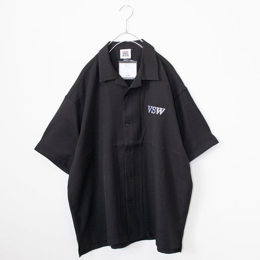 VISION STREET WEAR Logo Embroidery Open Collar Shirt (2 color) - YOU ARE MY POISON