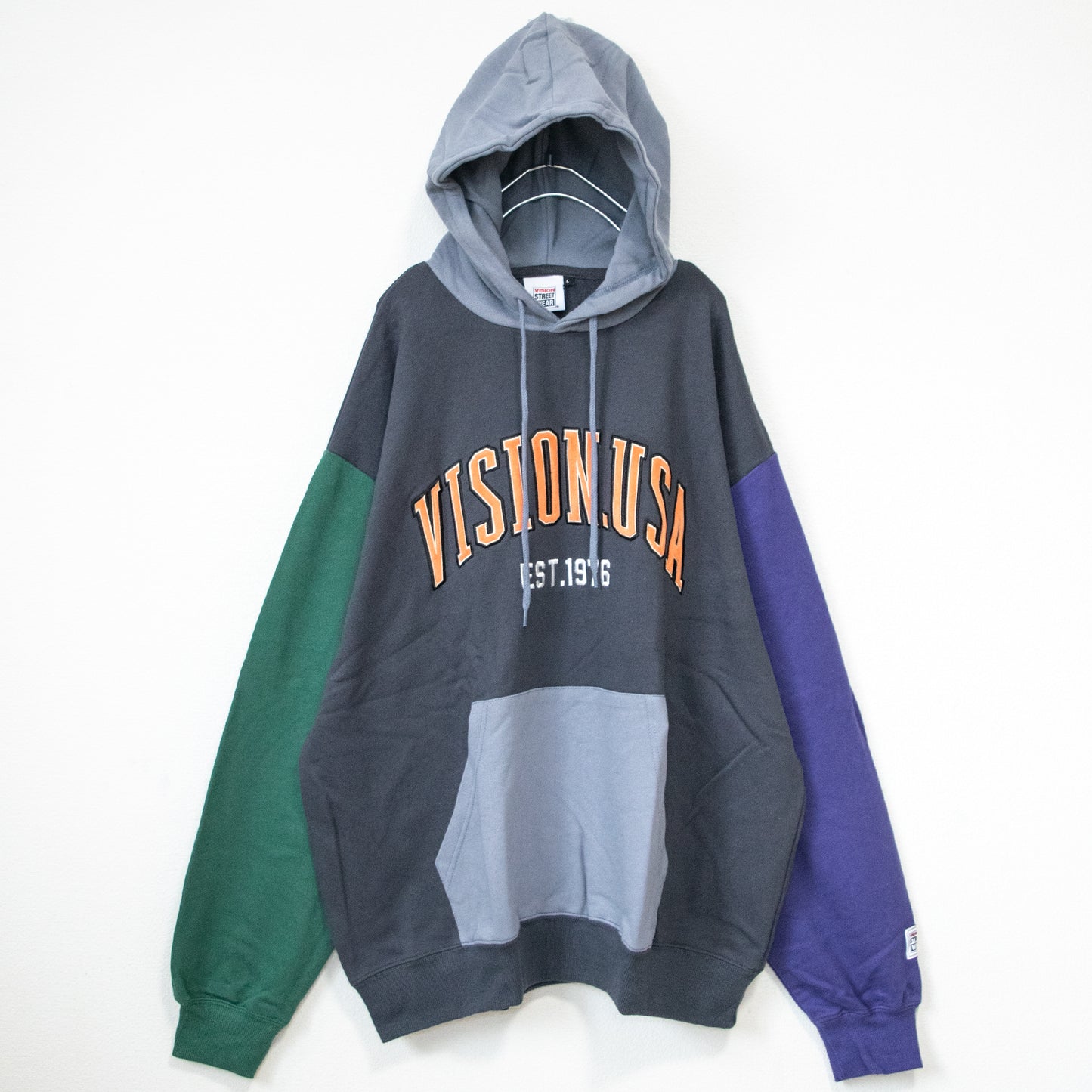 VISION STREET WEAR Satin Patch Logo Hoodie - YOUAREMYPOISON
