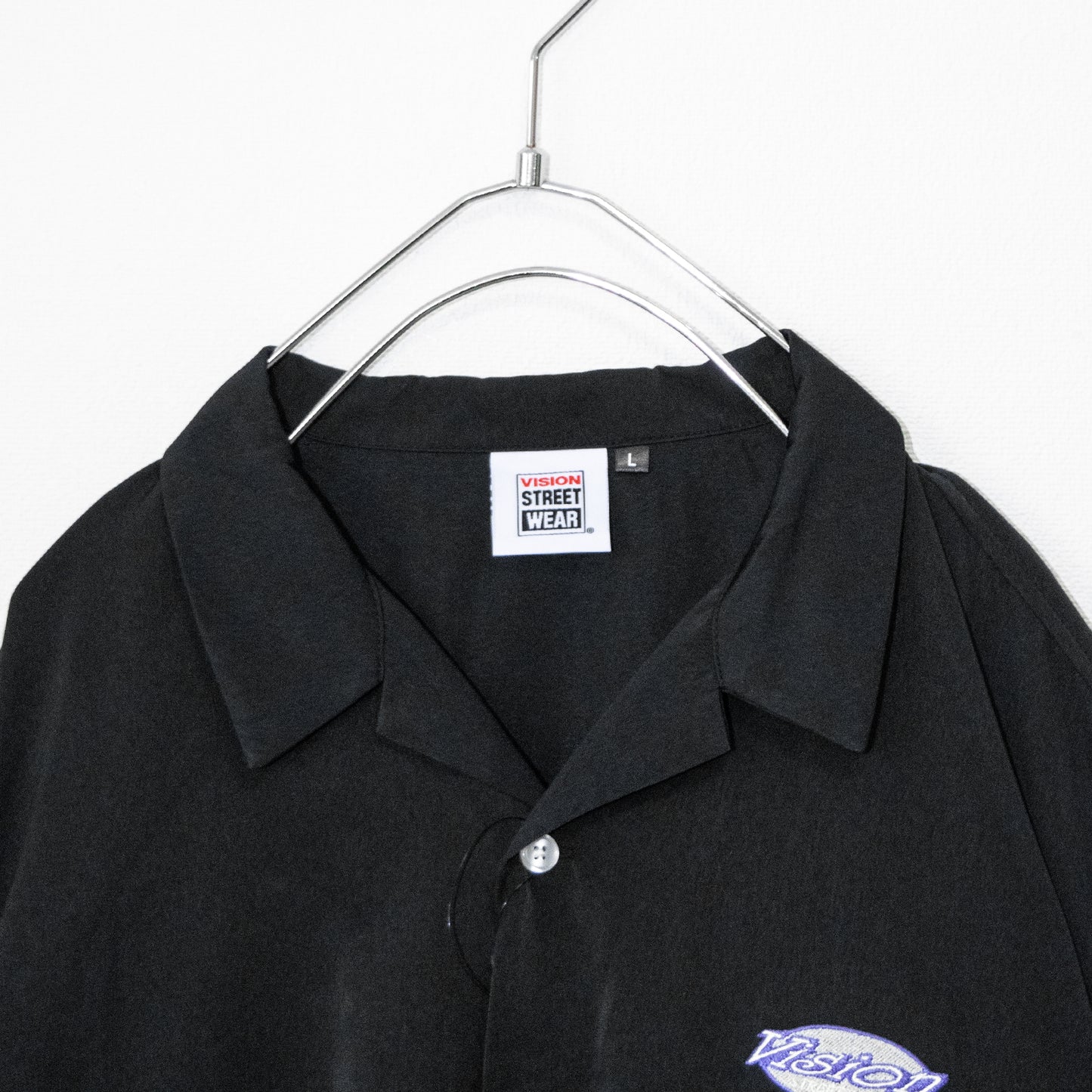 VISION STREET WEAR Circle Logo Open Collar S/S Shirt (2 color) - YOUAREMYPOISON