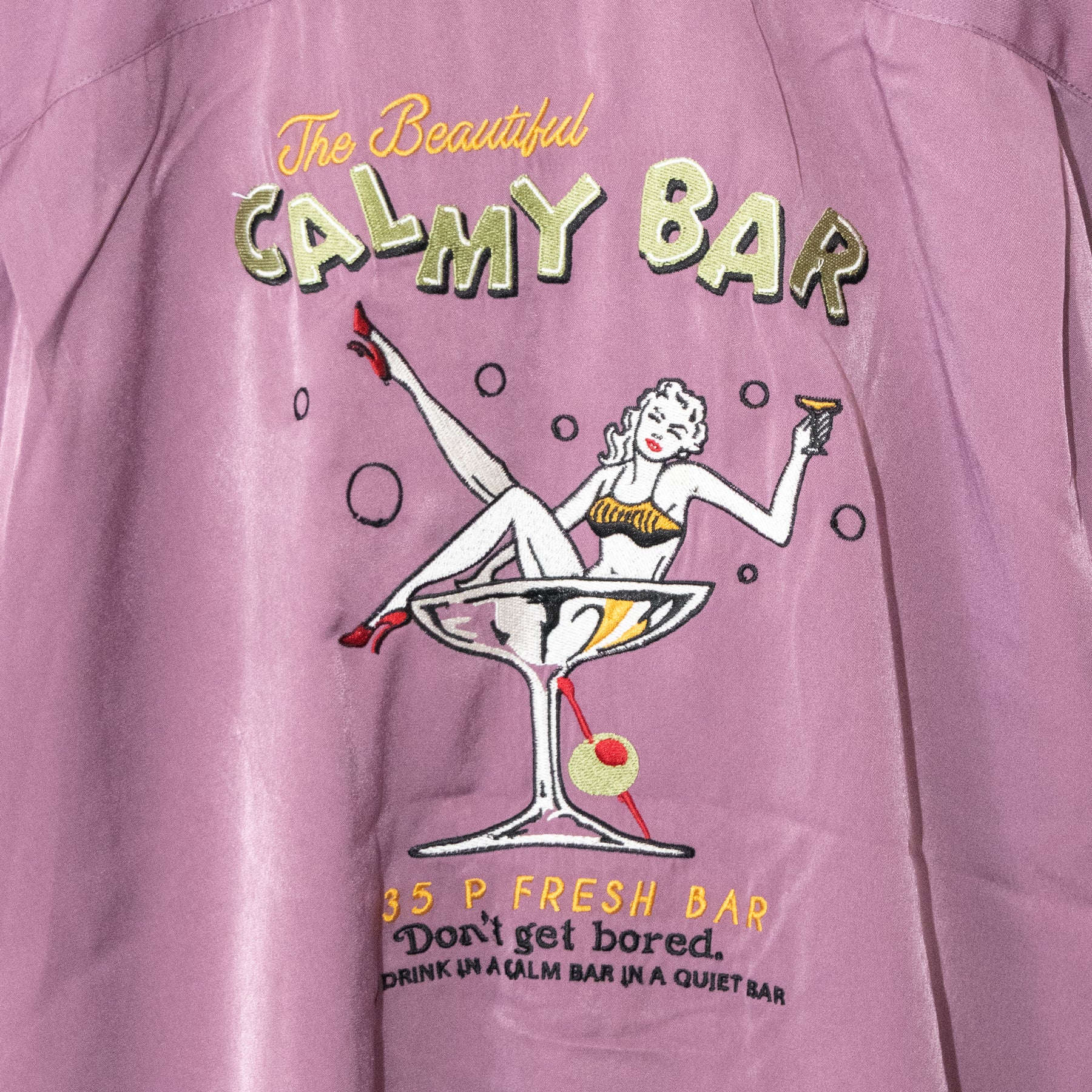 Cocktail Girl BAR Embroidery S/S Shirt (2 color) - YOUAREMYPOISON
