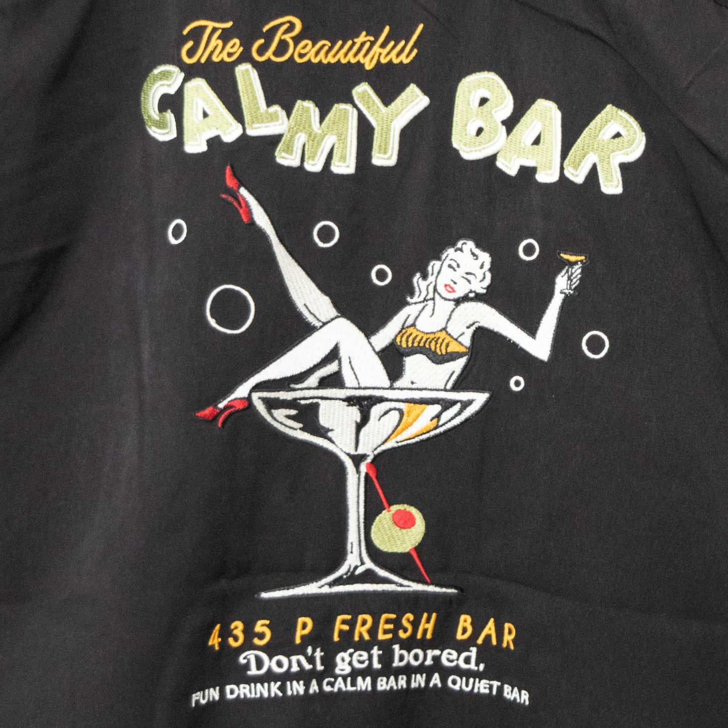 Cocktail Girl BAR Embroidery S/S Shirt (2 color) - YOUAREMYPOISON