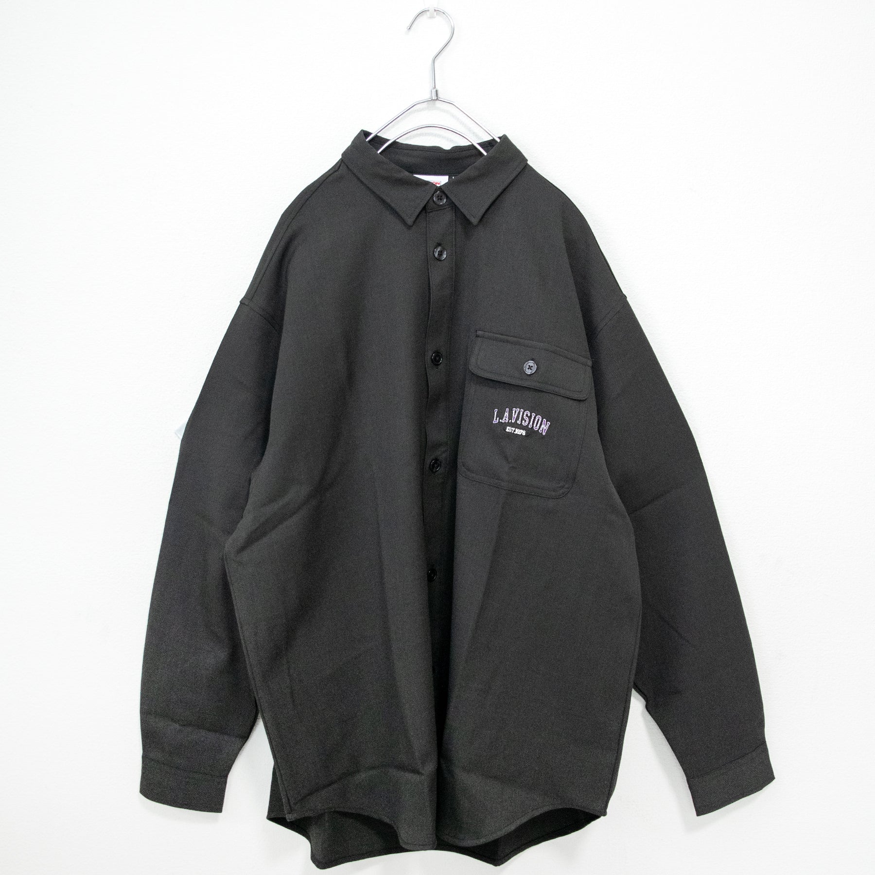 VISION STREET WEAR Circle Logo Embroidery Over Shirt - YOUAREMYPOISON